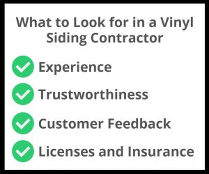 There's a checklist for when hiring a vinyl siding contractor.